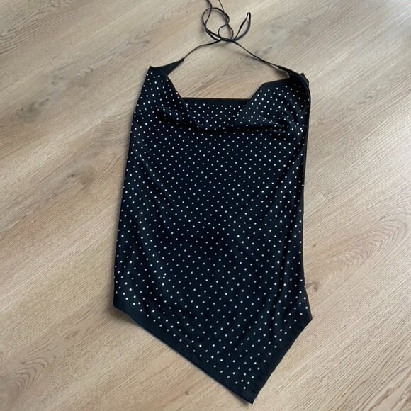 Zara Rhinestone Tulle Halter Top - Picture 2 of 6